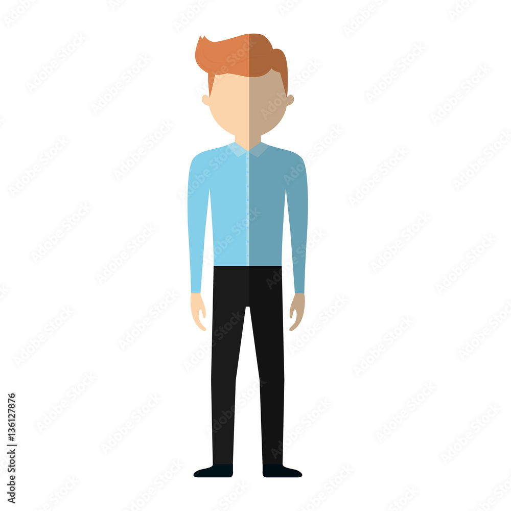 casual man formal cloth icon, vector illustration