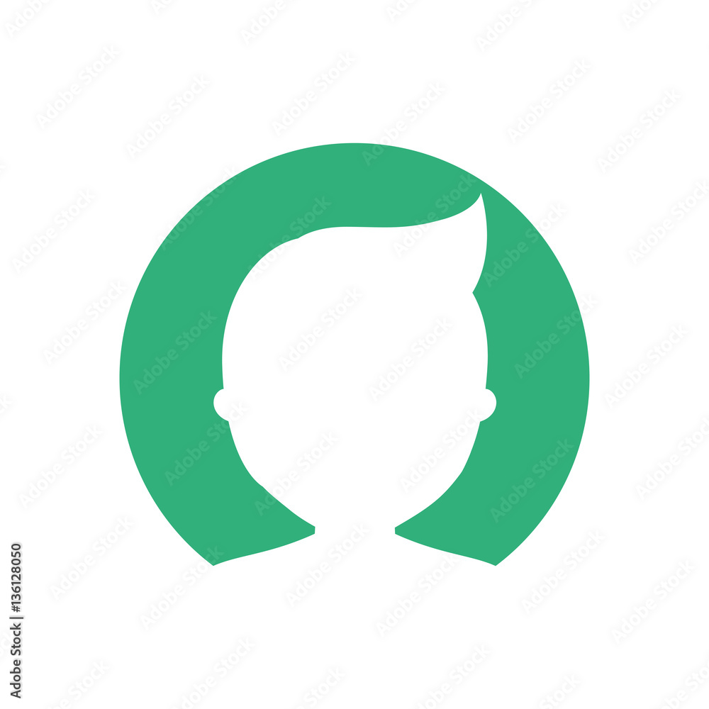 symbol casual man formal face icon, vector illustration symbol casual man formal face icon, vector illustration