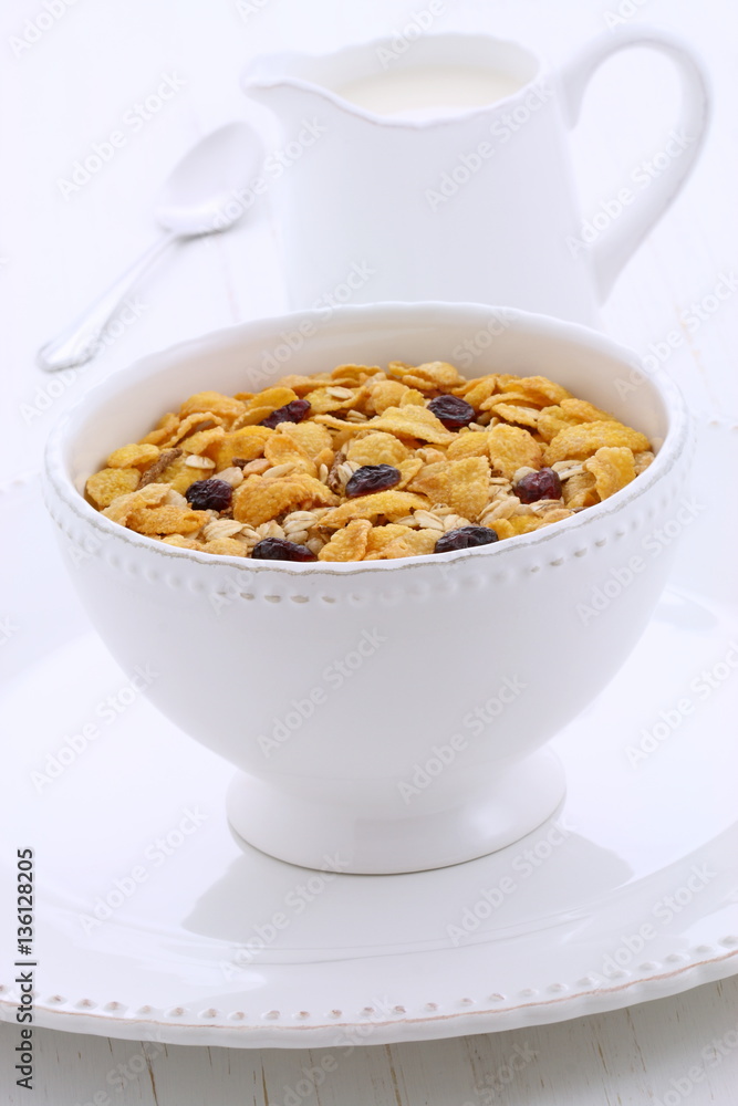 Delicious organic muesli cereal Delicious organic muesli cereal
