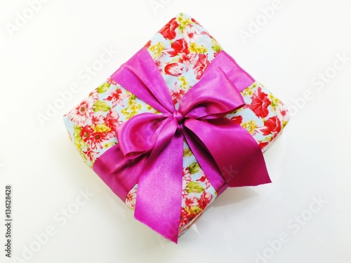 colorful gift box top view with space copy background