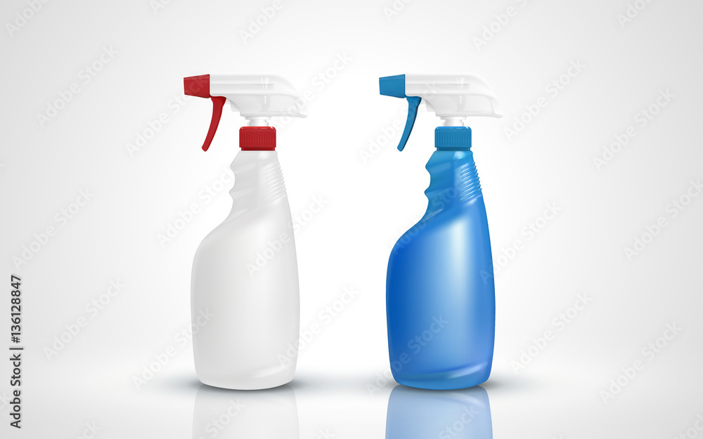 two plastic spray bottles two plastic spray bottles