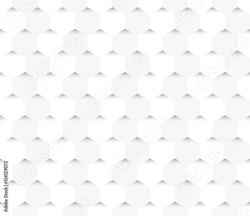 Fototapeta Naklejka Na Ścianę i Meble -  White geometric seamless pattern texture background