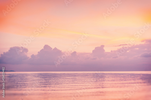 Beautiful pink sunset over sea © olezzo