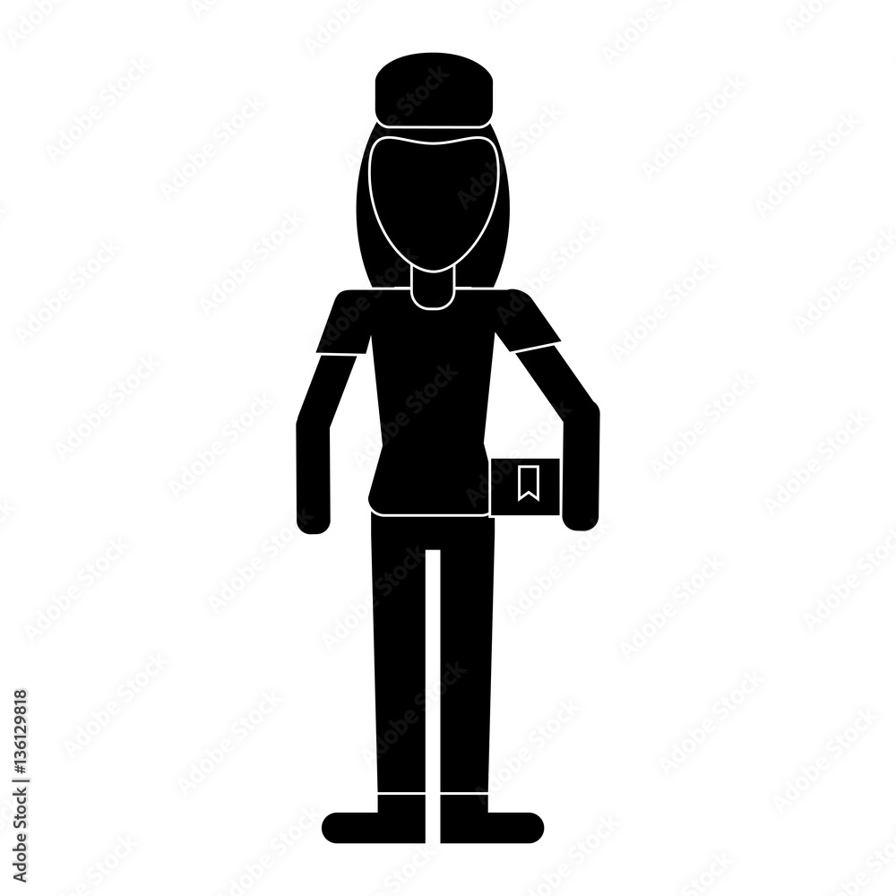 woman delivery working box and cap uniform pictogram vector illustration eps 10 woman delivery working box and cap uniform pictogram vector illustration eps 10