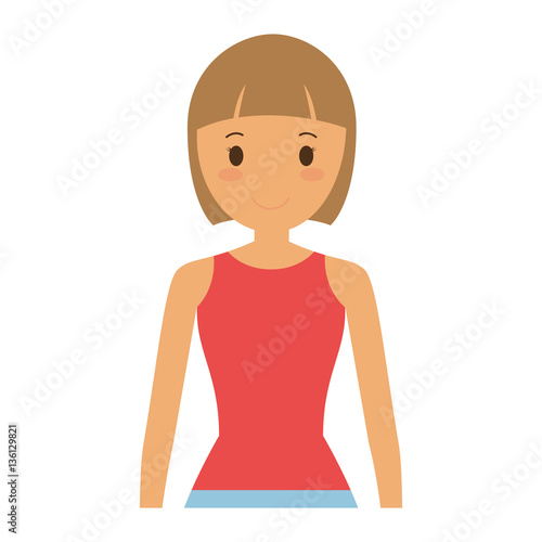 people casual woman cloth icon, vector illustration