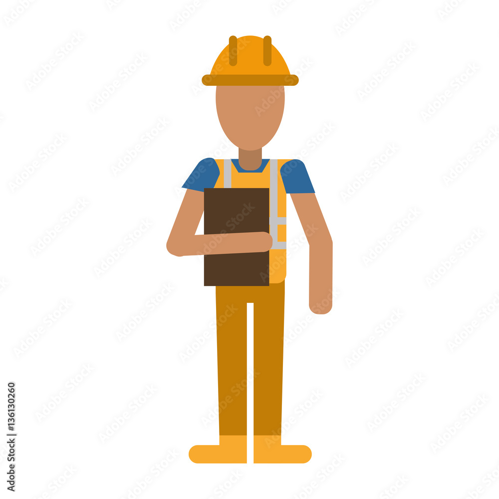 avatar construction man overalls clipboard vector illustration eps 10 avatar construction man overalls clipboard vector illustration eps 10