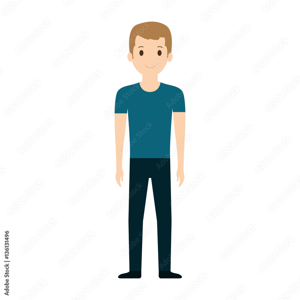 people casual man cloth icon, vector illustration