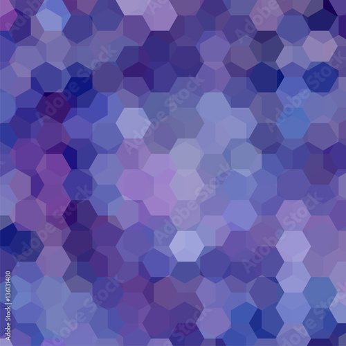Abstract background consisting of blue, purple, violet hexagons. Geometric design for business presentations or web template banner flyer. Vector illustration