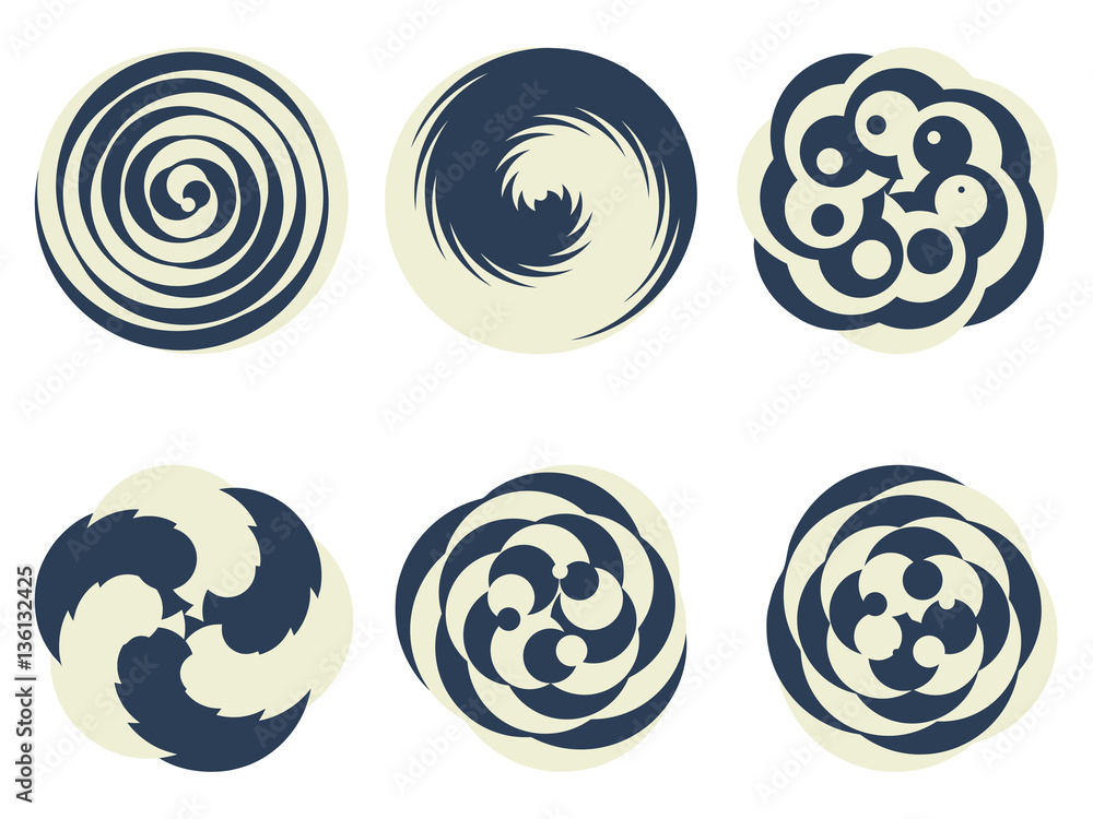 Round elements for design project - vector set Round elements for design project - vector set