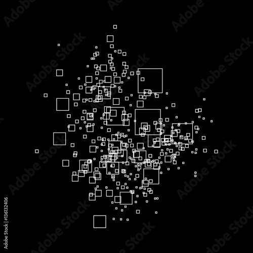 Abstract background with squares - vector illustration 