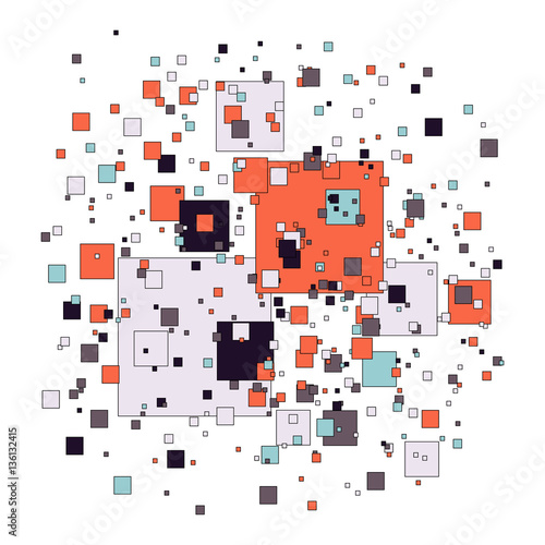 Abstract background with squares - vector illustration 