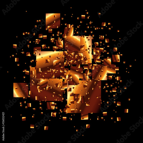 Abstract background with squares - vector illustration 