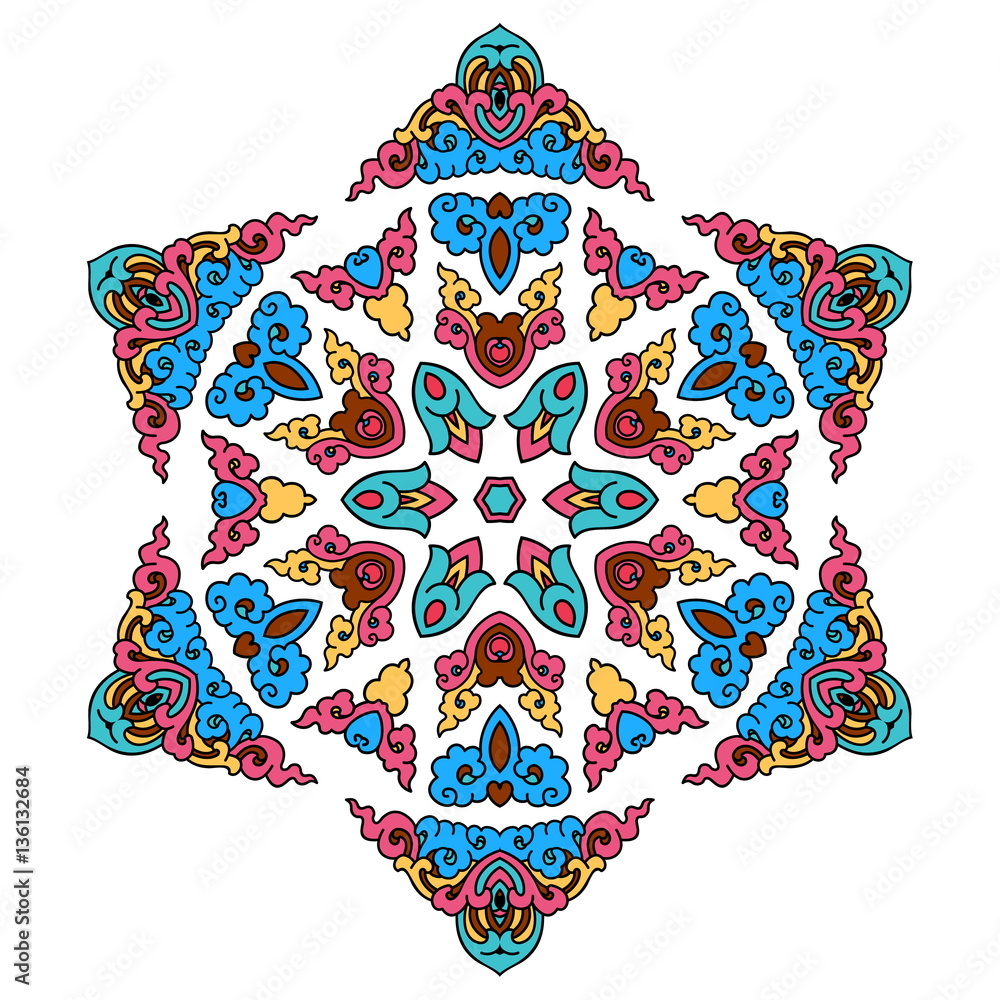 Beautiful mandala. Round ornamental pattern.