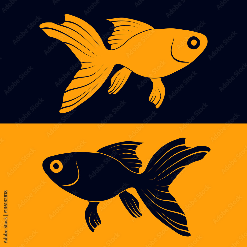 Obraz premium Goldfish - vector illustration 