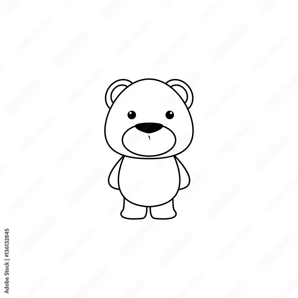 Fototapeta premium Cute Cartoon bear