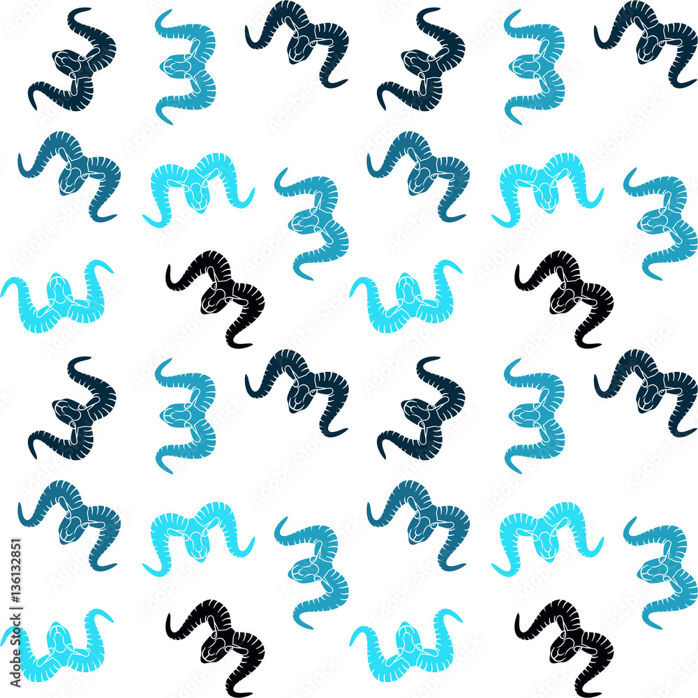 Continuous pattern with Bighorn sheep - vector illustration Continuous pattern with Bighorn sheep - vector illustration