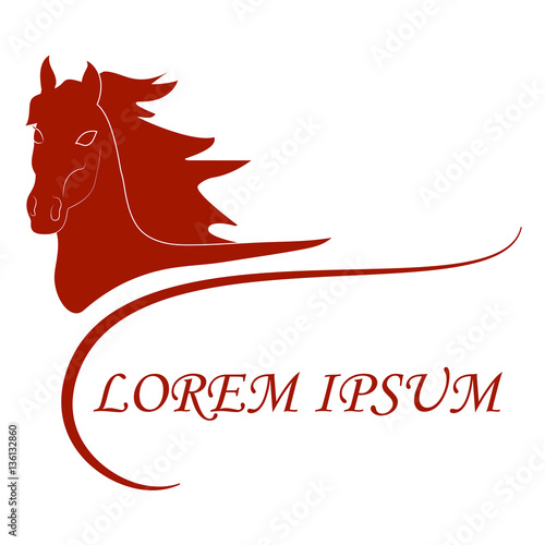 Horse stylized head - vector illustration 