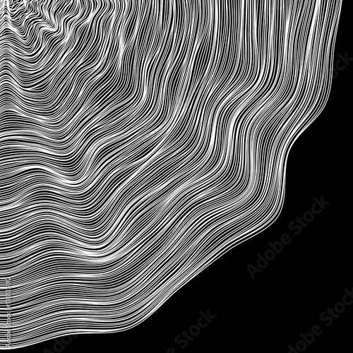 Wave futuristic  structure   - vector illustration 