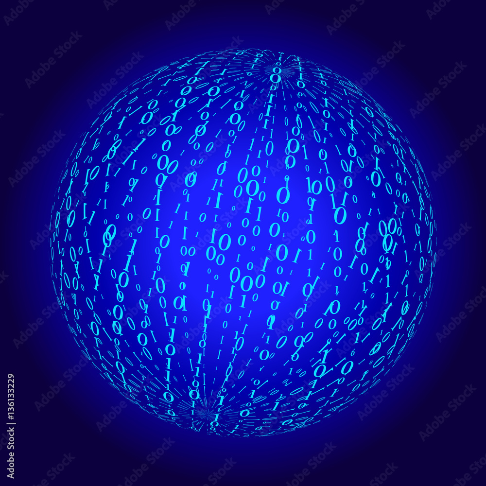 Digital globe - vector illustration Stock Vector | Adobe Stock