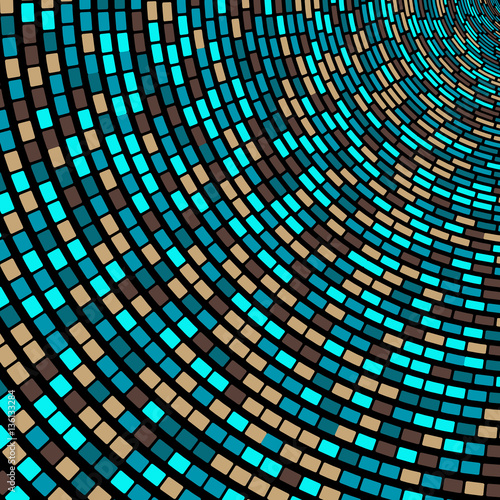 Round   mosaic  - vector illustration 