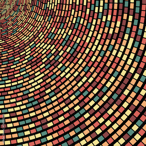 Round   mosaic  - vector illustration 
