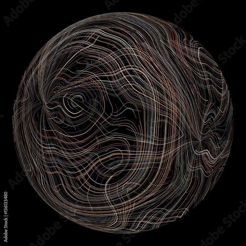 Transparent wavy  globe - vector illustration