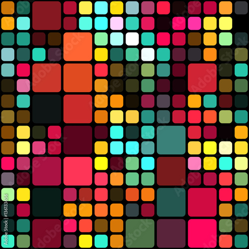 Continuous square mosaic pattern - vector illutration