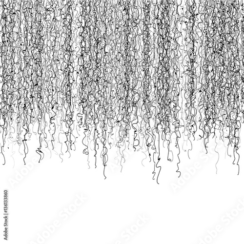 Filamentous  Icelandic moss  - vector illustration 