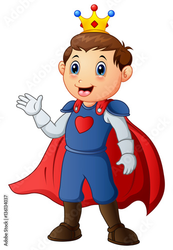 Cute boy with prince costume