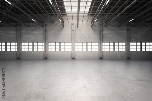 Fototapeta empty factory interior
