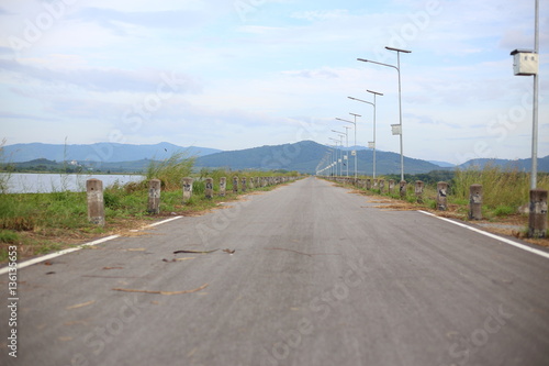 on road in Rayong, Thailand