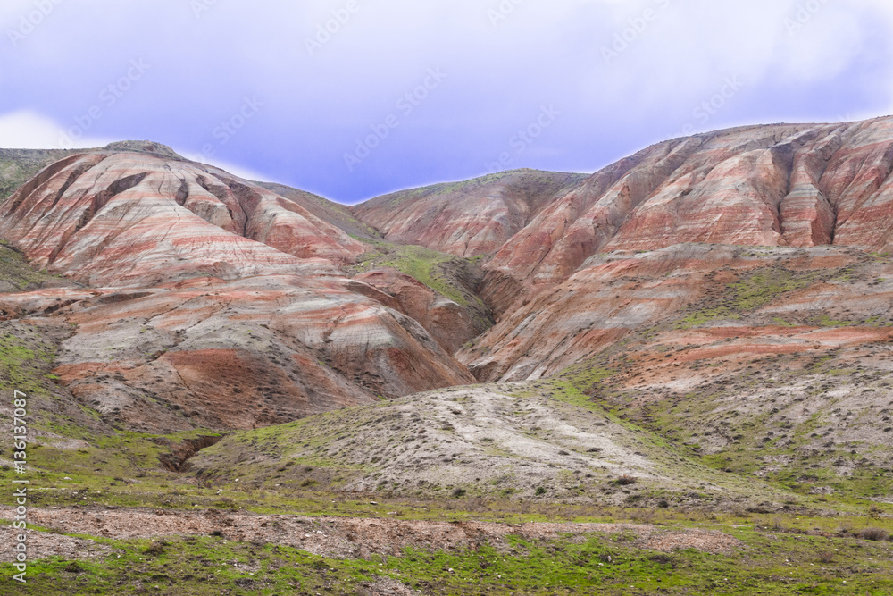Colorful mountain Khizi (Khizi located in Azerbaijan)