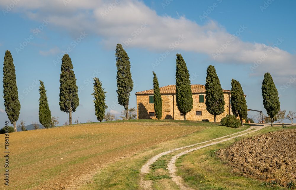 Scenic landscape in Tuscany region, Italy
