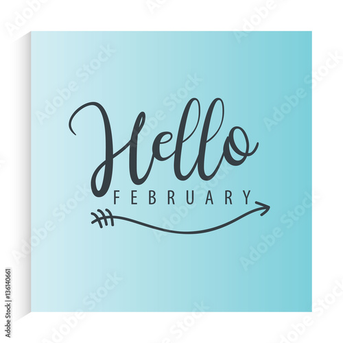 February Greeting Background With Pastel Color
