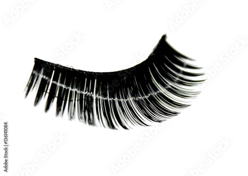 artificial eyelashes on a white background