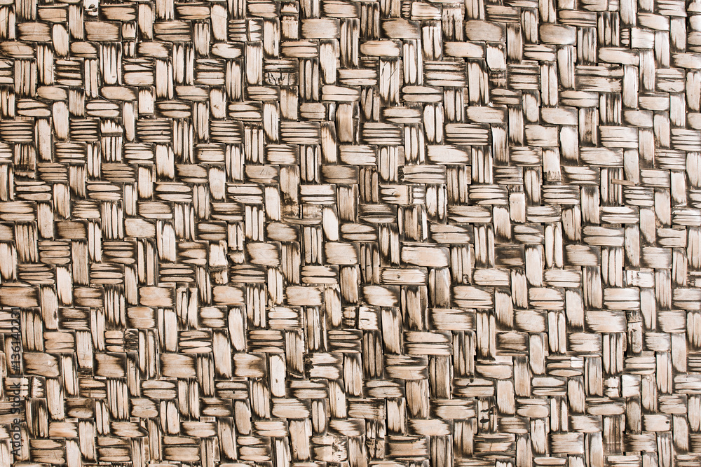 Aged handmade bamboo weave texture background. Aged handmade bamboo weave texture background.