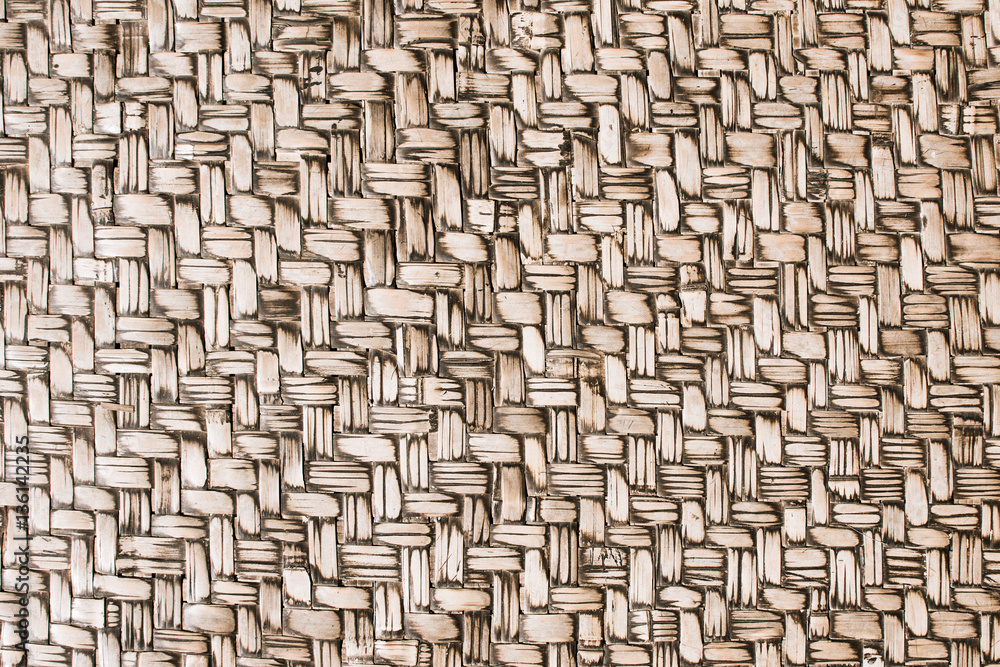 Aged handmade bamboo weave texture background. Aged handmade bamboo weave texture background.
