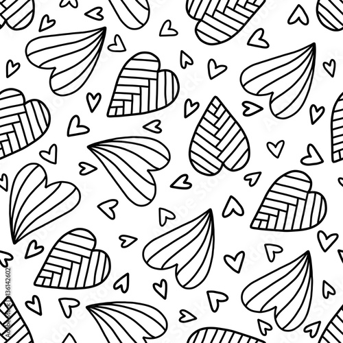 Doodles cute seamless pattern.