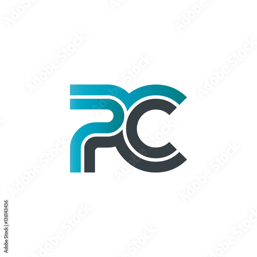 Initial Letter PC Linked Design Logo