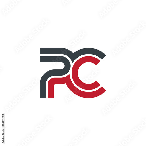Initial Letter PC Linked Design Logo