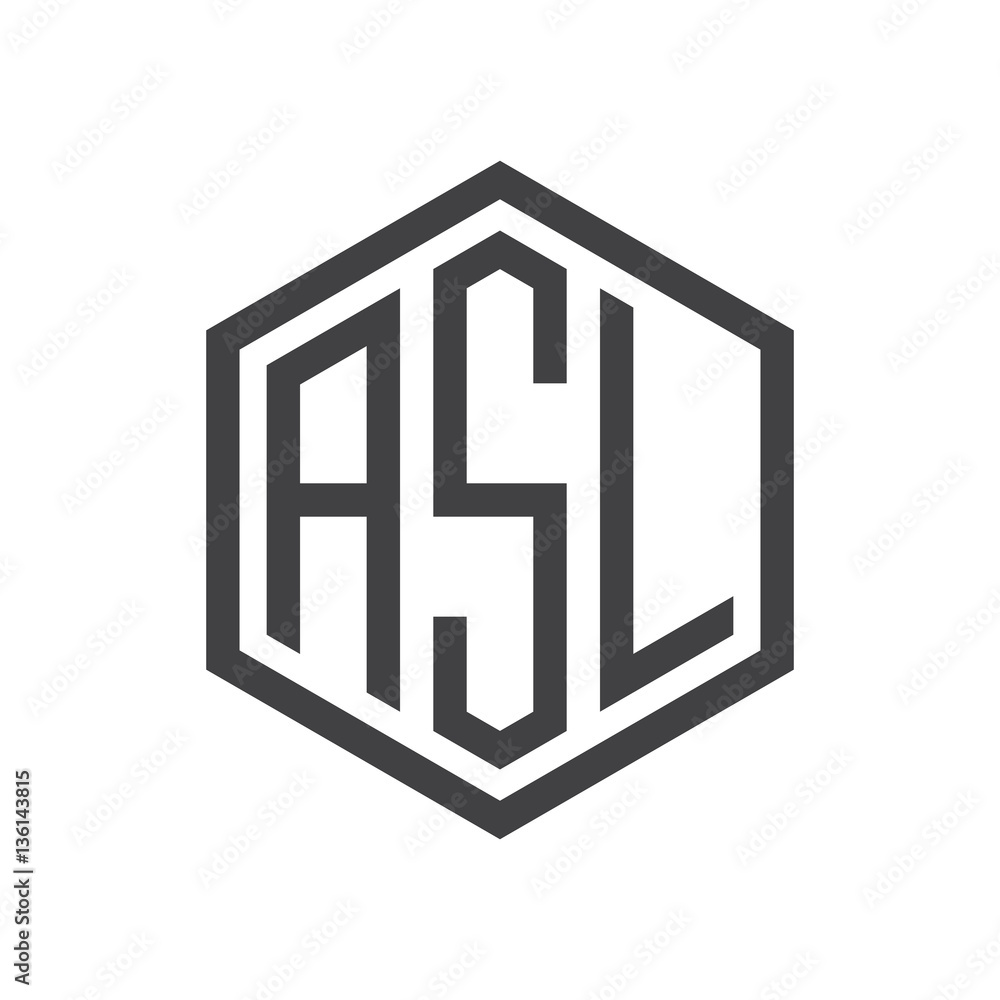 initial three letter logo hexagon black initial three letter logo hexagon black
