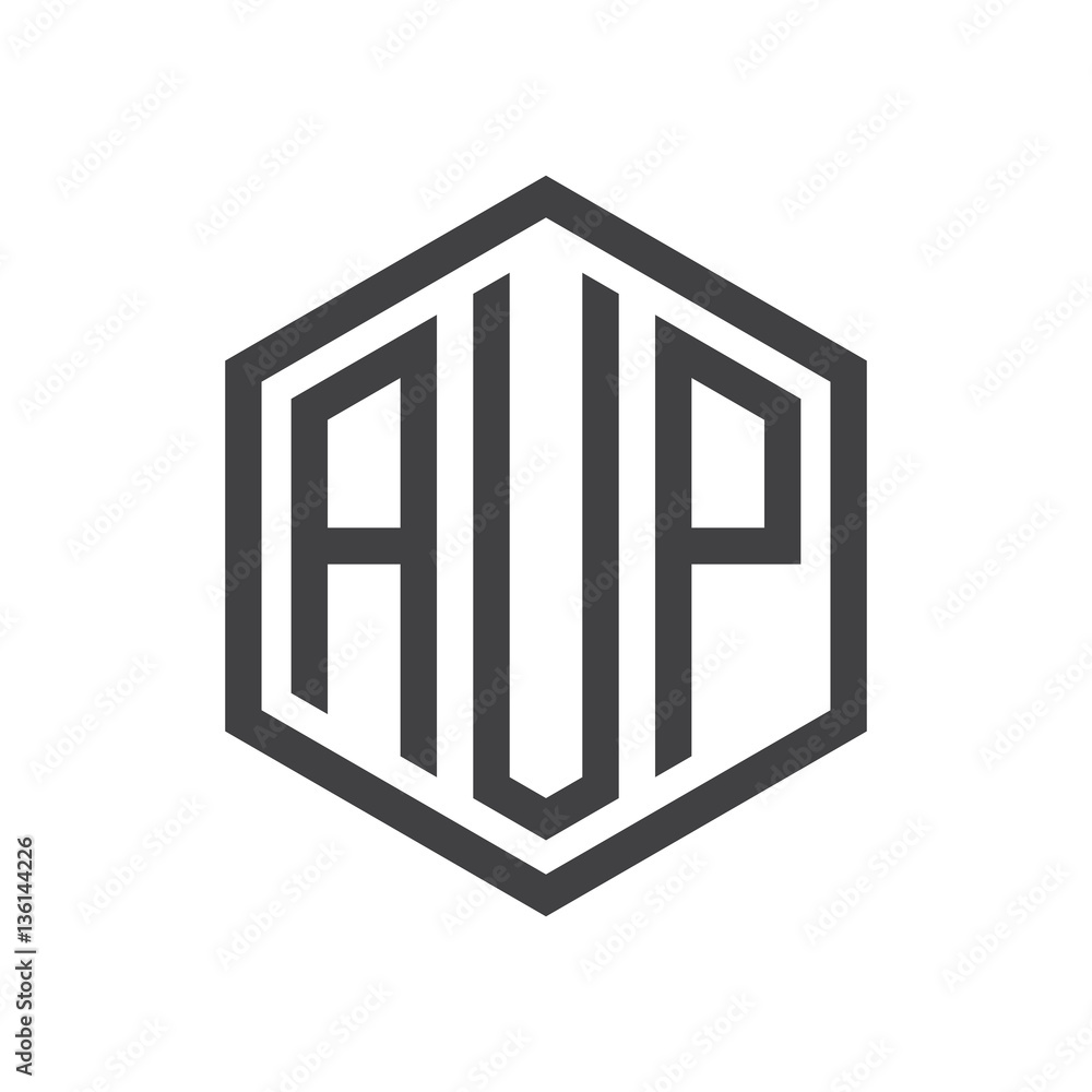 initial three letter logo hexagon black initial three letter logo hexagon black