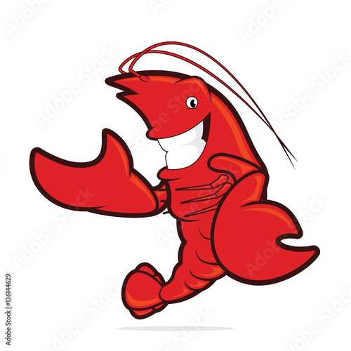 Lobster presenting something