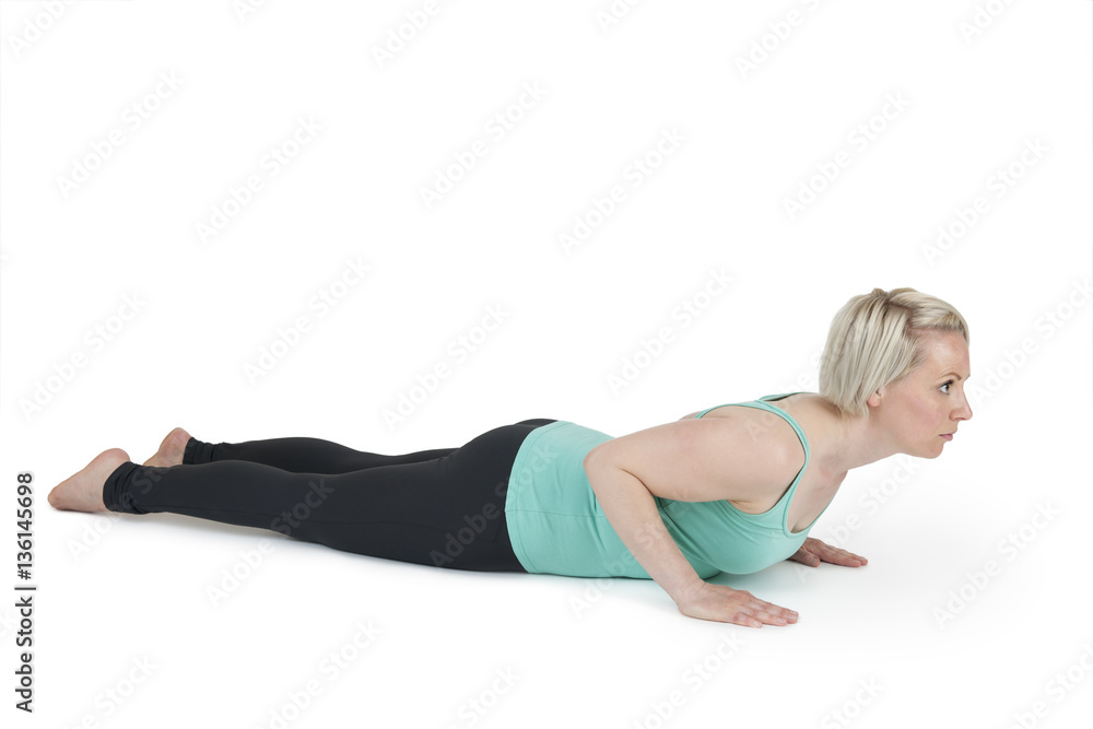 Yoga woman green position_204