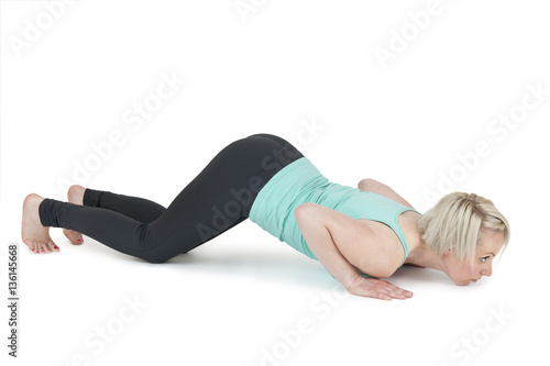 Yoga woman green position_206