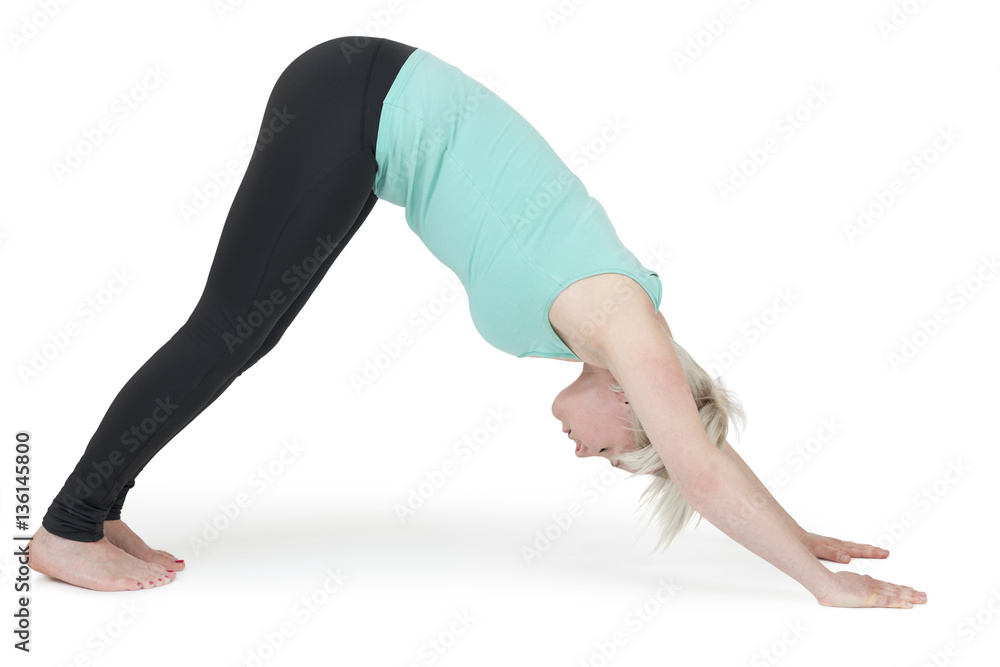 Yoga woman green position_202