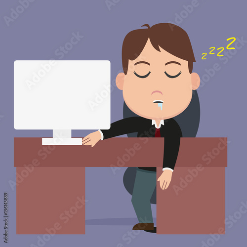 Employee sleeping