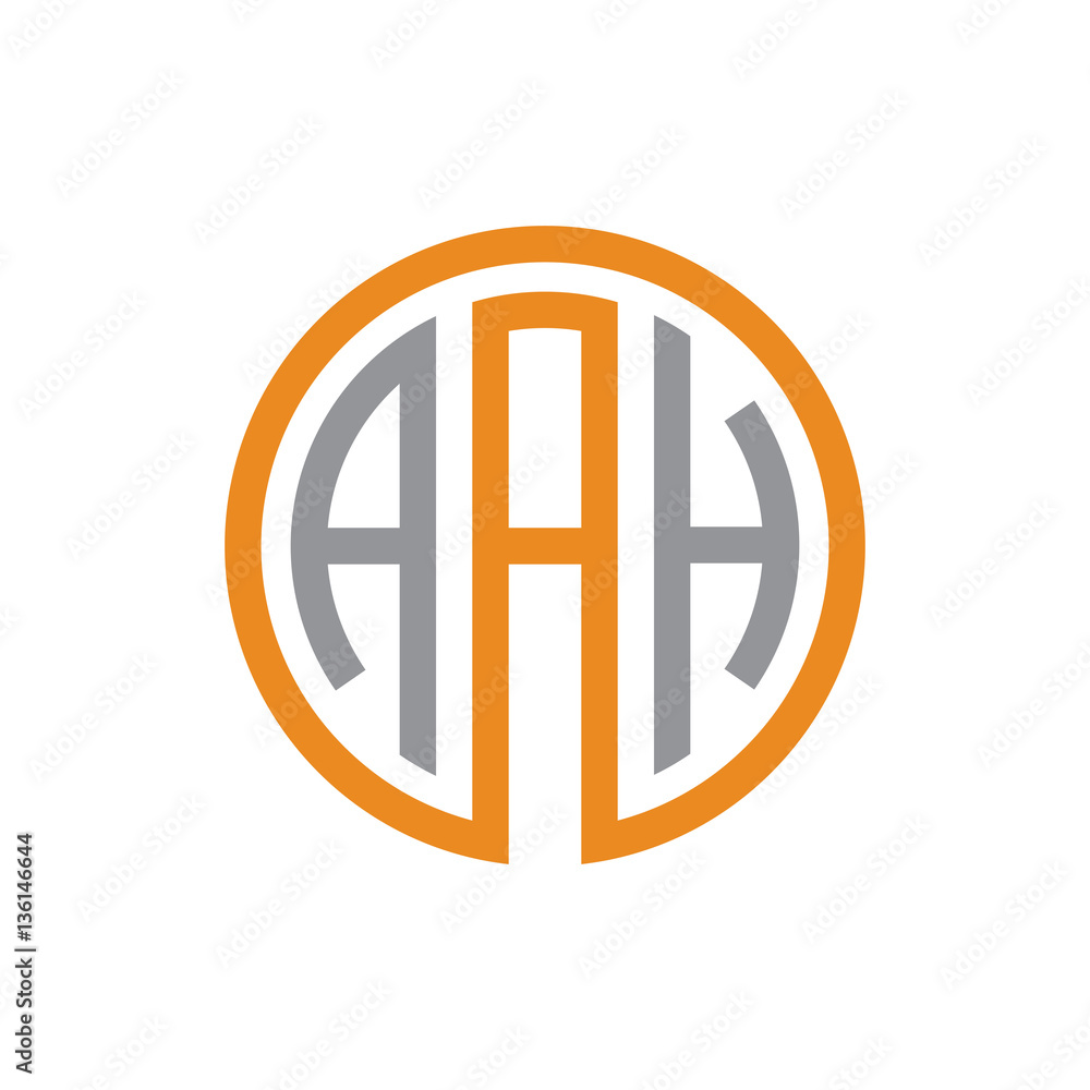 initial three letter logo circle grey orange initial three letter logo circle grey orange