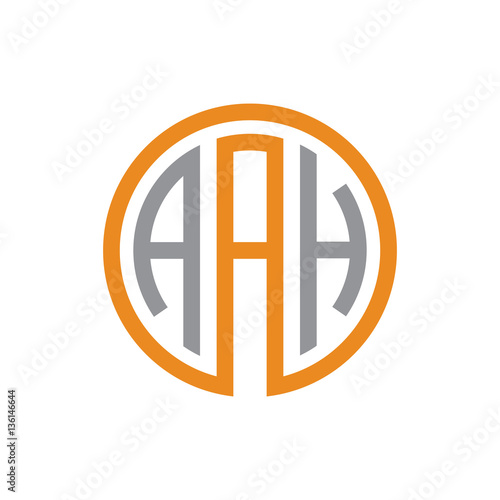 Free Download initial three letter logo circle grey orange - GFXLoad