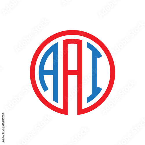 Free Download initial three letter logo circle red blue - GFXLoad